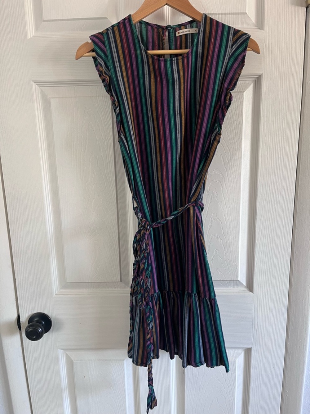 Marine Layer Striped Multi-Color Sleeveless Belted Dress